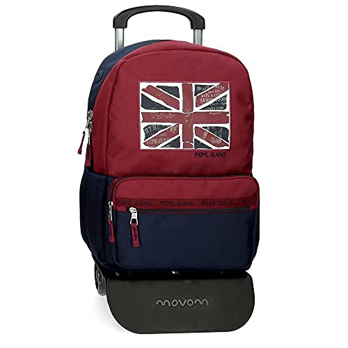 Pepe Jeans Andy Rucksack mit Trolley Rot 32x44x15 cms Polyester 21.12L Pepe Jeans Andy Rucksack mit Trolley Rot 32x44x15 cms Polyester 21.12L von Pepe Jeans