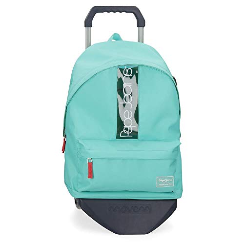 Pepe Jeans Darienne Schulrucksack mit Trolley Grün 32x44x17,5 cms Polyester und PVC 22.79L von Pepe Jeans