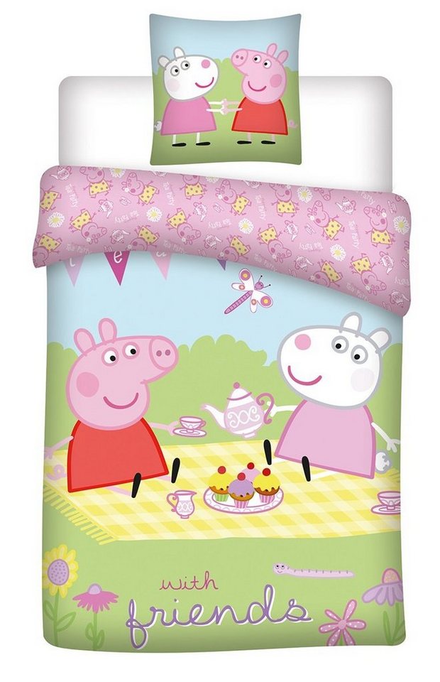 Kinderbettwäsche Peppa Pig, Peppa Pig, Renforcé, 2 teilig von Peppa Pig