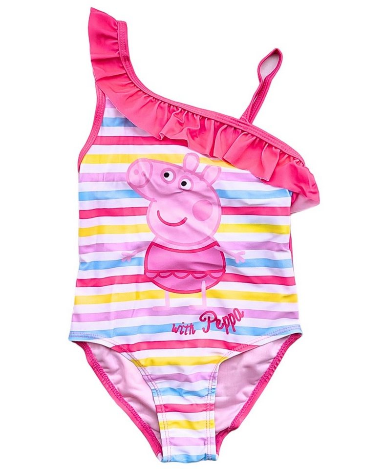 Peppa Pig Badeanzug Peppa Wutz Schwimmanzug mit Rüschendetails für Mädchen Gr. 98 - 128 cm von Peppa Pig