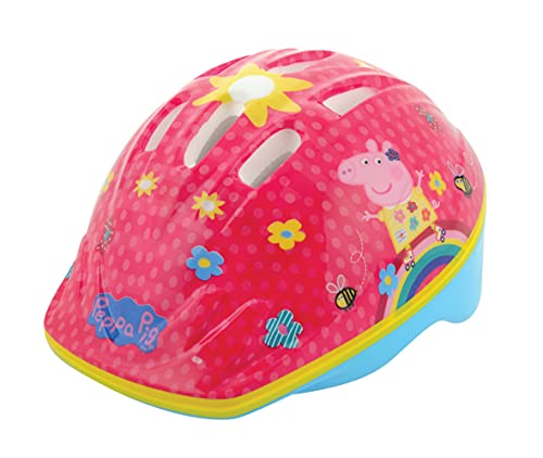 Peppa Pig Unisex Jugend Safety Helmet Kinder-Fahrradhelm, Mehrfarbig, 48cm-52cm von Peppa Pig