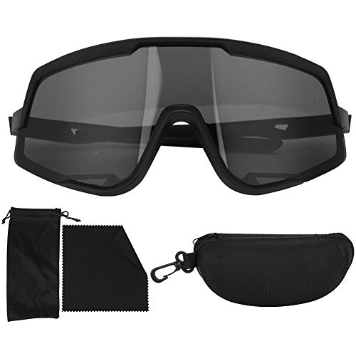 Outdoor-Fahrradbrille, Winddichte Fahrradbrille, Fahrrad-Sonnenbrille, Baseball-Sonnenbrille für Herren, Bergsteiger-Sonnenbrille für Damen und Herren (Komplett schwarzer Rahmen von PerGar