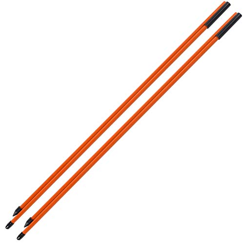 PerGar 2 Stück Golf-Ausrichtungsstäbe, Fiberglas-Golf-Ausrichtungsstäbe, Faltbare Golf-Richtungsanzeiger-Stabhilfe, Golf-Trainingshilfen Zur Verbesserung des Golfschwungs (Orange) von PerGar