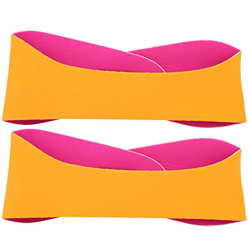 PerGar Schwimm-Stirnband, 2 Stück, Wasserdichtes Ohr-Stirnband, Yoga-Haarband, Tauch-Gehörschutz-Haarband, Ohrbandit für Schwimmsport (Orange) von PerGar