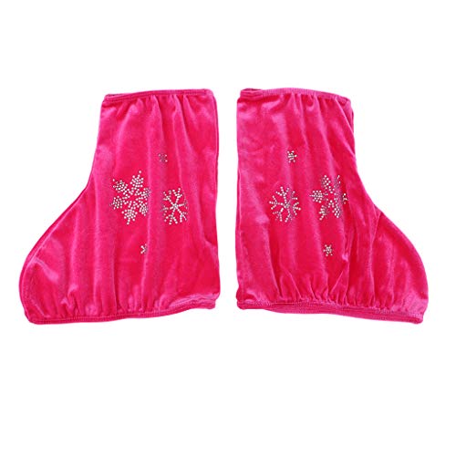 Perfeclan 1 Paar Skate Boots Cover für Eiskunstlauf Überschuhe mit Funkelnden Heißen, Rosa Rot-S Perfeclan 1 Paar Skate Boots Cover für Eiskunstlauf Überschuhe mit Funkelnden Heißen, Rosa Rot-S von Perfeclan