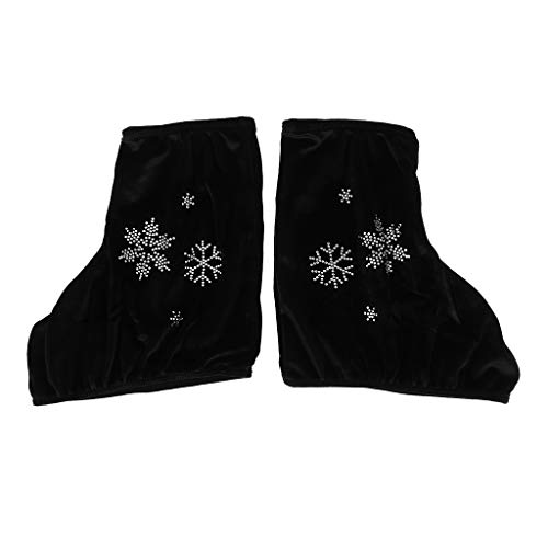 Perfeclan 1 Paar Skate Boots Cover für Eiskunstlauf Überschuhe mit Funkelnden Heißen, Schwarz-L Perfeclan 1 Paar Skate Boots Cover für Eiskunstlauf Überschuhe mit Funkelnden Heißen, Schwarz-L von Perfeclan