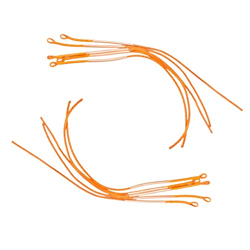 Perfeclan 10 Stücke Geflochtene Fliegenfischen Linie Leader Loop Connectors für Frauen Outdoor Angelausrüstung, Orange, 30 lb von Perfeclan