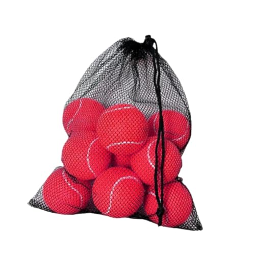 Perfeclan 12 Stück Tennisbälle Spielbälle Workout Üben mit Kordelzugbeutel Übungsbälle Trainingsbälle für Hallensport, ROT Perfeclan 12 Stück Tennisbälle Spielbälle Workout Üben mit Kordelzugbeutel Übungsbälle Trainingsbälle für Hallensport, ROT von Perfeclan