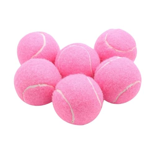 Perfeclan 6 Stück Tennisbälle, verschleißfest, professionelle Trainingsbälle, elastische Bälle für Indoor-Aktivitäten, Anfänger, Tennisbegeisterte, ROSA Perfeclan 6 Stück Tennisbälle, verschleißfest, professionelle Trainingsbälle, elastische Bälle für Indoor-Aktivitäten, Anfänger, Tennisbegeisterte, ROSA von Perfeclan