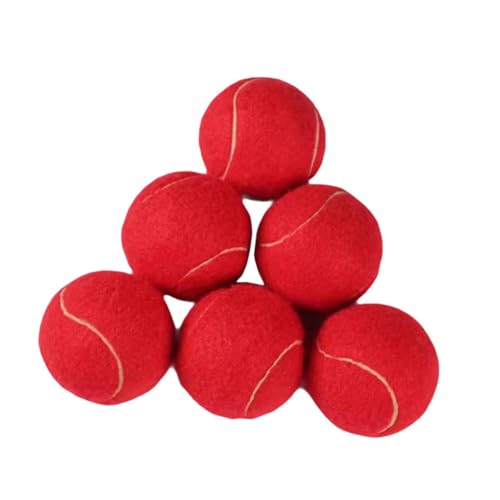 Perfeclan 6 Stück Tennisbälle, verschleißfest, professionelle Trainingsbälle, elastische Bälle für Indoor-Aktivitäten, Anfänger, Tennisbegeisterte, ROT Perfeclan 6 Stück Tennisbälle, verschleißfest, professionelle Trainingsbälle, elastische Bälle für Indoor-Aktivitäten, Anfänger, Tennisbegeisterte, ROT von Perfeclan