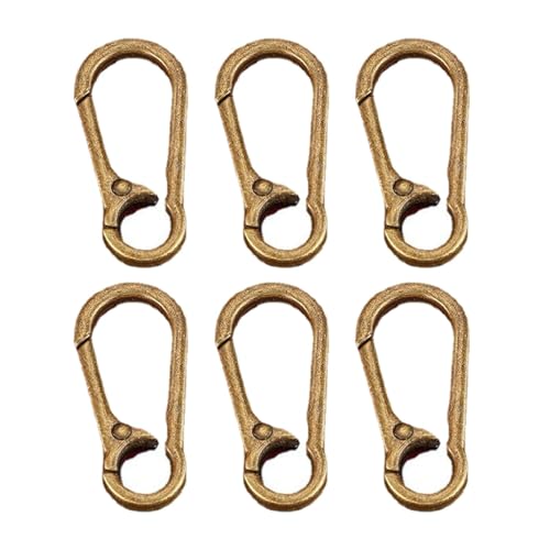 Perfeclan 6 x Karabinerhaken, Schlüsselclips für Schlüssel, Messing, Vintage-Stil, Schlüsselanhänger-Clip-Haken, Feder-Karabinerhaken für Vogelhäuschen, Perfeclan 6 x Karabinerhaken, Schlüsselclips für Schlüssel, Messing, Vintage-Stil, Schlüsselanhänger-Clip-Haken, Feder-Karabinerhaken für Vogelhäuschen, von Perfeclan