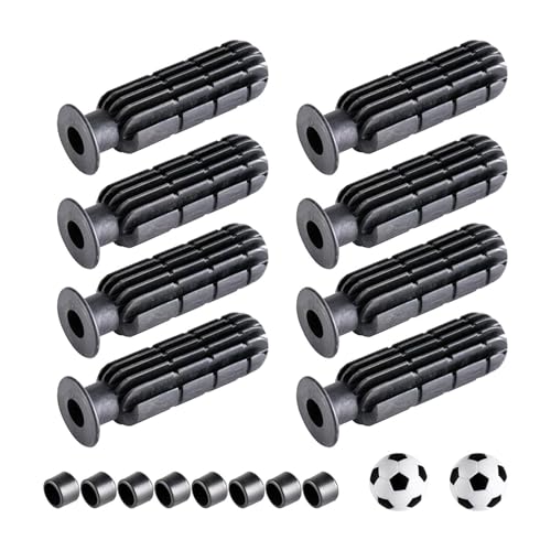 Perfeclan 8Pcs Tischfußball Griffe mit Ende Stecker Leichte Tisch Fußball Kinder Komfortable Handhabung mit 2 Kleine Fußbälle Ersetzen von Perfeclan