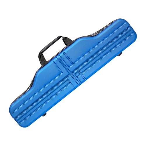 Perfeclan Angelrutentasche Angelausrüstungstasche Hartschale Professionell Tragbar Praktisch mit Griff Angelrutenetui Angelrucksack, Blau von Perfeclan