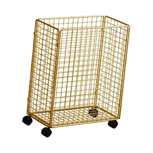 Perfeclan Aufbewahrungskorb für Yogamatten, Wäschekorb mit Rollen, Metalldrahtkorb, schmaler Aufbewahrungskorb für Heim-Fitnessgeräte für Schaumstoffrollen, Gold Perfeclan Aufbewahrungskorb für Yogamatten, Wäschekorb mit Rollen, Metalldrahtkorb, schmaler Aufbewahrungskorb für Heim-Fitnessgeräte für Schaumstoffrollen, Gold von Perfeclan