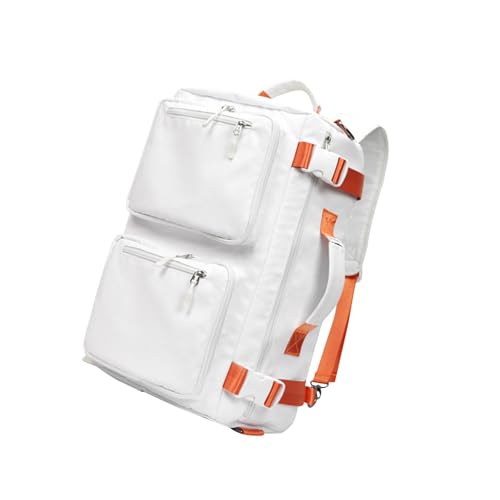 Perfeclan Badmintontasche für Damen, Reisetasche, Aufbewahrungstasche für Ausrüstung, Rucksack mit großer Kapazität, Handtasche, Schläger, Rucksack für, Weiß von Perfeclan