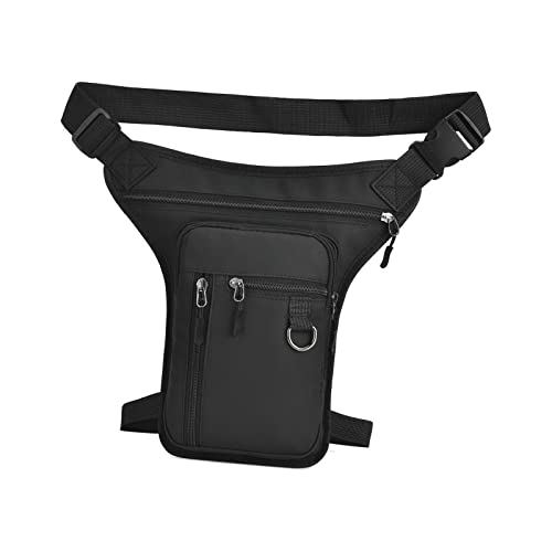 Perfeclan Beintasche Motorrad Oberschenkeltasche Hüfttasche Herren Damen mit Mehrere Taschen und Reißverschluss, Bein Tasche Leg Bag Gürteltasche für Outdoor Reiten Reisen Wandern, Schwarz Perfeclan Beintasche Motorrad Oberschenkeltasche Hüfttasche Herren Damen mit Mehrere Taschen und Reißverschluss, Bein Tasche Leg Bag Gürteltasche für Outdoor Reiten Reisen Wandern, Schwarz von Perfeclan