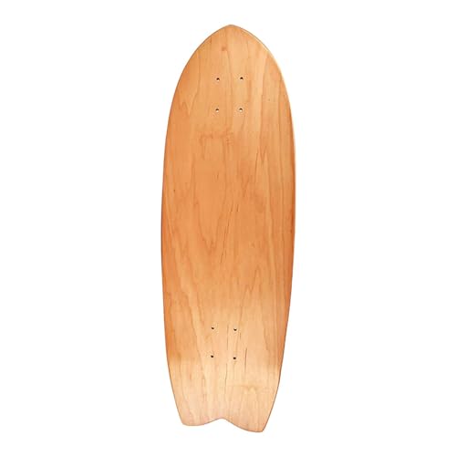 Perfeclan Blanko-Skateboard-Deck, Ersatz, leicht, DIY-Bemalung, blankes Longboard-Deck für Kinder, Teenager, Anfänger, 28 Zoll von Perfeclan