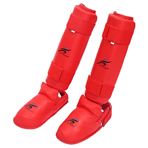 Perfeclan Boxen Schienbeinschoner Bein Ristschutz, Schutzausrüstung, Fuß Knöchel Karate boxeo en tailandia Thai Pads MMA für Erwachsene Sparring Ausrüstung, Separates rotes M Perfeclan Boxen Schienbeinschoner Bein Ristschutz, Schutzausrüstung, Fuß Knöchel Karate boxeo en tailandia Thai Pads MMA für Erwachsene Sparring Ausrüstung, Separates rotes M von Perfeclan