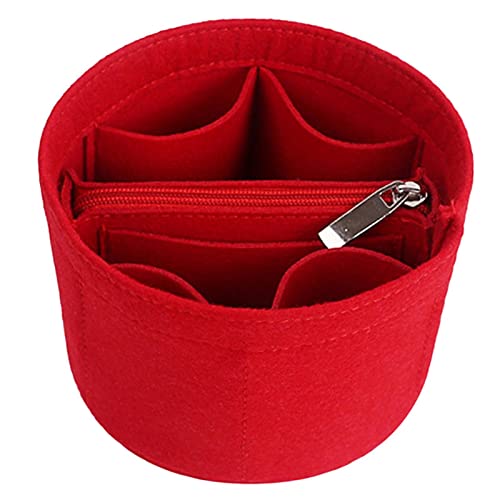 Perfeclan Damen-Kosmetiktasche, modisch, Handtasche, Innenfächer, rund, praktisch, Tragetasche, Organizer, Gepäck, Mehrzweck-Aufbewahrungskoffer, Rot Perfeclan Damen-Kosmetiktasche, modisch, Handtasche, Innenfächer, rund, praktisch, Tragetasche, Organizer, Gepäck, Mehrzweck-Aufbewahrungskoffer, Rot von Perfeclan