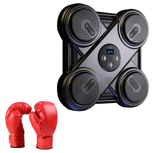 Perfeclan Elektronisches Boxgerät, Schlagpolster, USB-Geschwindigkeitstrainingszubehör, Boxtrainingspolster, Ausrüstung für Fitnessstudio, Sport, Fitness, Schwarz von Perfeclan