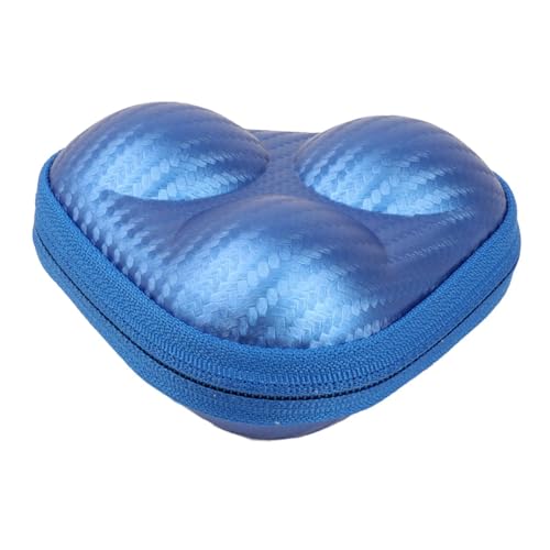 Perfeclan Etui für Tischtennisbälle, Golfballtasche, wasserabweisend, für 3 Bälle, praktische Pickleball-Box, Aufbewahrung von Pingpongbällen zum Üben, Blau von Perfeclan