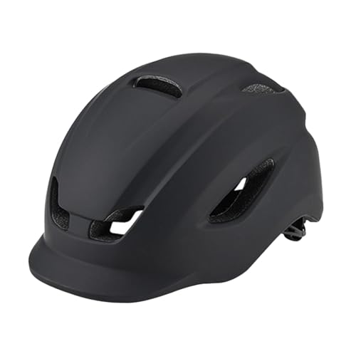 Perfeclan Fahrradhelm, Fahrradhelm, tragbarer, Leichter Fahrradhelm, Fahrradhelm für Erwachsene, Männer und Frauen, Rollerfahren, Skateboarding, Schwarz von Perfeclan