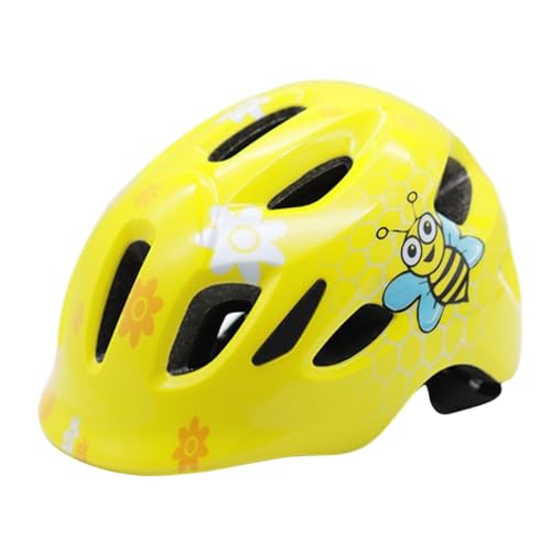 Perfeclan Fahrradhelm Kinder Fahrradhelm Trendy Passt Kind 3-10 Jahre Alt Fahrradhelm Kinder Fahrradhelm für Radfahren Klettern, GELB von Perfeclan