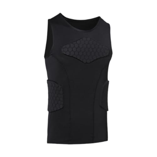 Perfeclan Gepolsterte Weste für Herren, Brust- und Rippenschutz, Weste, ärmelloses Hemd, bequem, atmungsaktiv, Guard Protector, Kompressionsweste für Männer, XL Perfeclan Gepolsterte Weste für Herren, Brust- und Rippenschutz, Weste, ärmelloses Hemd, bequem, atmungsaktiv, Guard Protector, Kompressionsweste für Männer, XL von Perfeclan
