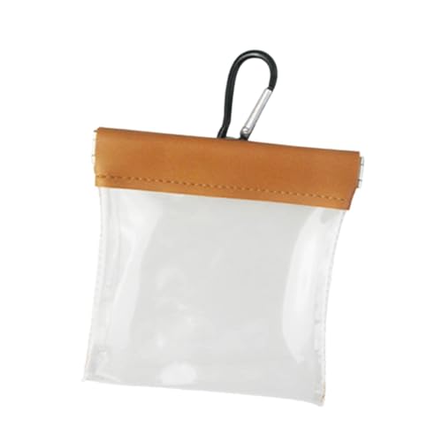 Perfeclan Golf-Tee-Taschen-Organizer mit Clip, transparente Quetschtasche Oben für Golfzubehör von Perfeclan