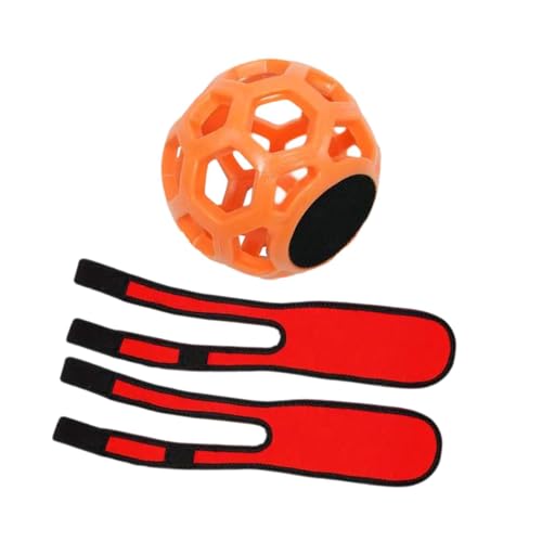 Perfeclan Golfschwungtrainer, Golfschwung-Trainingshilfe, tragbares, professionelles, leichtes Golf-Armband, Golf-Trainerball für Anfänger, Orange mit 2 Armbändern von Perfeclan