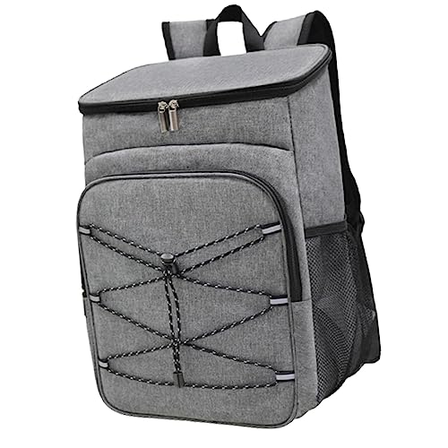 Perfeclan Isolierter Kühlrucksack, Strand-Kühltasche, große Kapazität, Kühltasche, Kühl-Lunch-Rucksack, Thermotasche für Reisen, Camping, Wandern, Arbeit, GRAU von Perfeclan