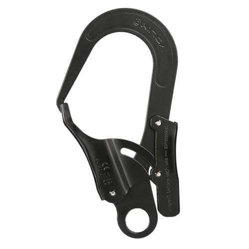 Perfeclan Karabinerhaken mit automatischer Verriegelung, Karabinerhaken für Geschirre, Hardware-Clip, Federkarabinerhaken zum Wandern, Camping, Bergsteigen, Schwarz von Perfeclan