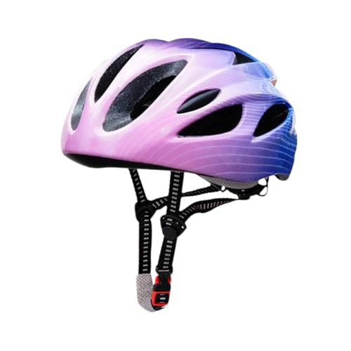 Perfeclan Kinder Fahrradhelm Fahrradhelm Stilvoller Schlagfester Sporthelm Fahrradhelm zum Radfahren Rollschuhlaufen im Freien, Pink Blau von Perfeclan