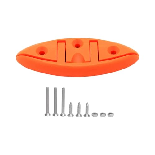 Perfeclan Klappklampe für Boote, 5 Zoll, einfach zu installierende Ersatzteile, tragbares Bootszubehör, Marine-Klappklampe für Marine-Yachten, Orange von Perfeclan