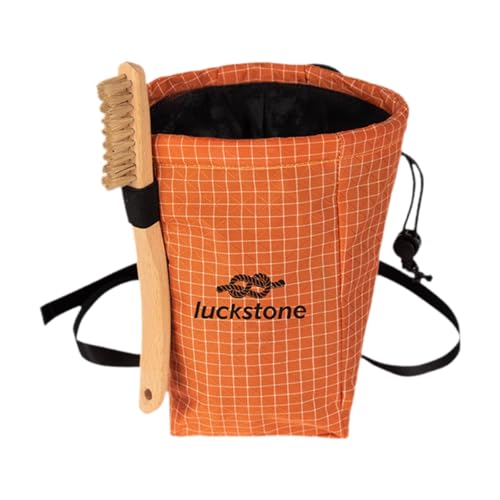 Perfeclan Kletterkreidetasche, Turnkreidetasche, multifunktionale, tragbare Geschenk-Turnbeutel-Aufbewahrungstasche für Outdoor-Sportarten, Gewichtheben, Orange von Perfeclan