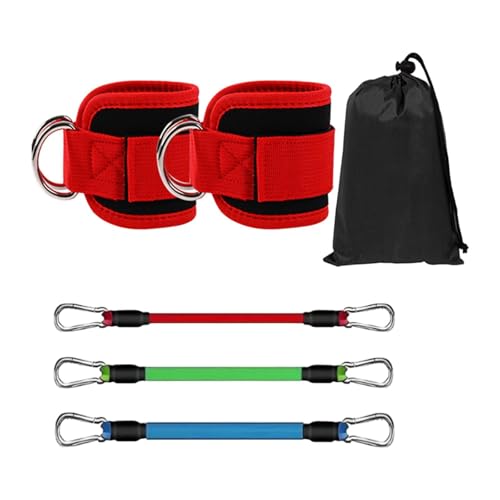 Perfeclan Knöchel-Widerstandsbänder, Knöchelbänder mit Manschetten, Widerstandsbänder für Beintraining, Workout, Knöchelriemen mit Übungsbändern, ROT Perfeclan Knöchel-Widerstandsbänder, Knöchelbänder mit Manschetten, Widerstandsbänder für Beintraining, Workout, Knöchelriemen mit Übungsbändern, ROT von Perfeclan