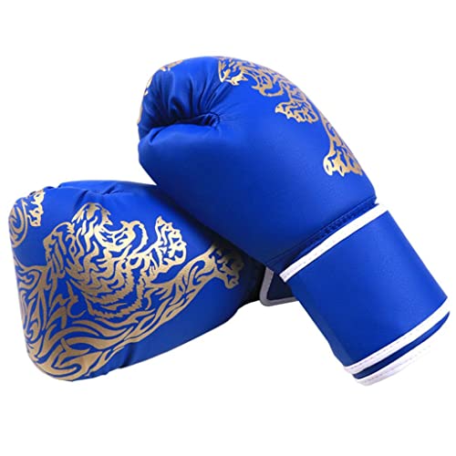 Perfeclan PU- Boxhandschuhe für Erwachsene und Kinder Kickboxhandschuhe,PU- Boxhandschuhe zum Sparen, Boxhandschuhe für Damen Herren Kinder, blau 25x17cm von Perfeclan