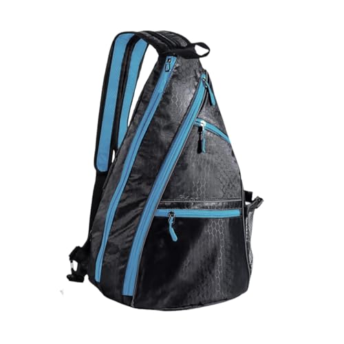 Perfeclan Pickleball Tasche Umhängetasche Zubehör Multifunktions Tennis Lagerung Tasche Rucksack für Männer Frauen Tennis Reisen Pickleball, BLAU von Perfeclan