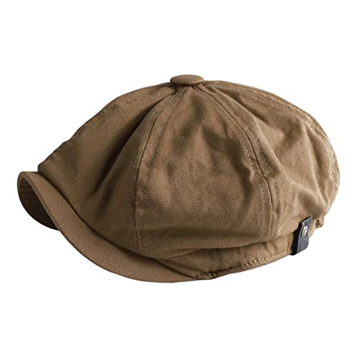 Perfeclan Retro britischer Stil Herren Ballonmütze, Barettmützen, weicher 8-teiliger, lässiger, atmungsaktiver achteckiger Hut für den Urlaub, Herbst, Frühling, Braun 4XL Perfeclan Retro britischer Stil Herren Ballonmütze, Barettmützen, weicher 8-teiliger, lässiger, atmungsaktiver achteckiger Hut für den Urlaub, Herbst, Frühling, Braun 4XL von Perfeclan