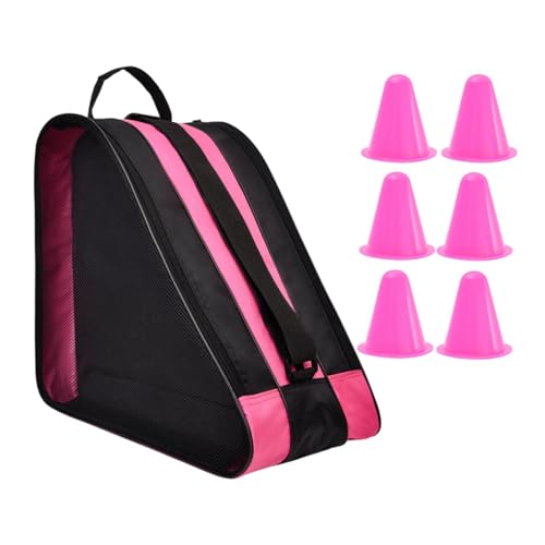 Perfeclan Roller Skate -Bag Eislaufbeutel Mehrzweck Rollschuh Skate Carrier Skating Schuhe Tasche für Jungen Mädchen Kinder Eishockey Skates Skates, Rosa von Perfeclan