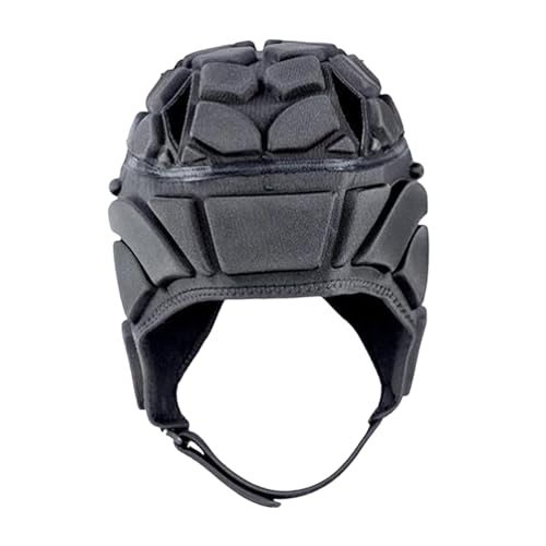 Perfeclan Rugby Helm Kinder, Gepolsterte Kopfbedeckung Rugby Helm Fußball Scrum Cap, Ultraleichter Rugby Kopfschutz Fußball Kopfbedeckung, Schwarz-55cm Perfeclan Rugby Helm Kinder, Gepolsterte Kopfbedeckung Rugby Helm Fußball Scrum Cap, Ultraleichter Rugby Kopfschutz Fußball Kopfbedeckung, Schwarz-55cm von Perfeclan