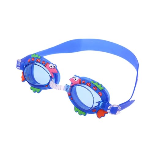 Perfeclan Schwimmbrille für Kinder, verstellbar, bequem, Cartoon-Brille, Schwimmbrille für Jungen und Mädchen, Strand, Dunkelblau von Perfeclan