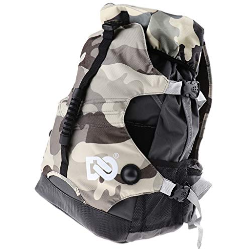 Perfeclan Skate Aufbewahrungstasche Skateschuhe Rucksack mit Reflektierende Streifen für Rollschuhen, Inline-Skates, und Eislaufschuhen, Tarnen von Perfeclan