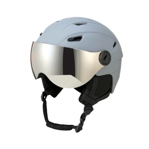 Perfeclan Skihelm, Snowboardhelm für Männer, Frauen und Teenager, Skateboard-Helm, stoßfest, Schneehelm mit integriertem Visier, Grau, M Perfeclan Skihelm, Snowboardhelm für Männer, Frauen und Teenager, Skateboard-Helm, stoßfest, Schneehelm mit integriertem Visier, Grau, M von Perfeclan
