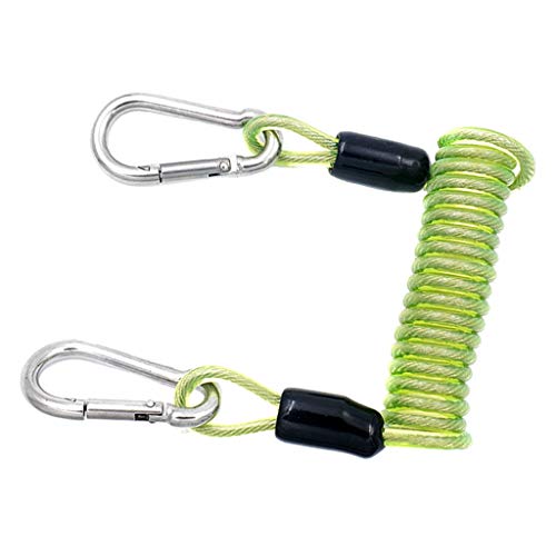 Perfeclan Spiralkabel Tauchen Lanyard mit Karabinerhaken Unterwasser Sicherungsleine aus PU-, Grün Perfeclan Spiralkabel Tauchen Lanyard mit Karabinerhaken Unterwasser Sicherungsleine aus PU-, Grün von Perfeclan