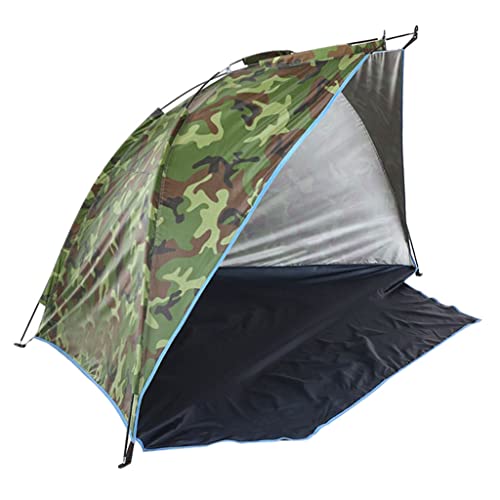 Perfeclan Strandzelt Beach Zelt, Strandmuschel Gartenzelt für 2-3 Personen Sonnenschutz, Ultraleicht, Camouflage von Perfeclan