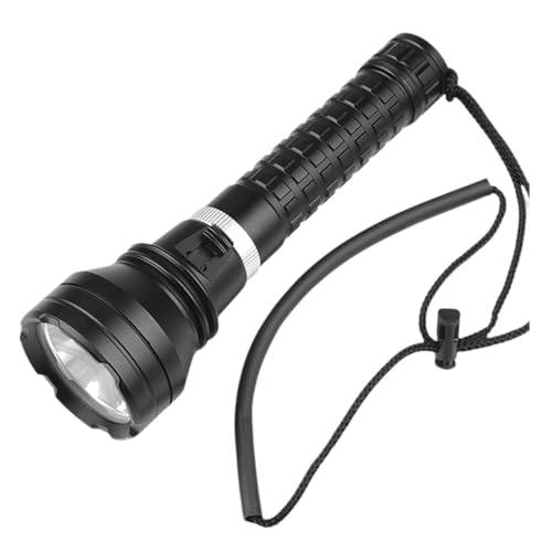 Perfeclan Tauch-Taschenlampe, Unterwasserlicht, tragbare LED-Taschenlampe aus Aluminiumlegierung, leichtes Tauchlicht, Camping-Taschenlampe für das Angeln im, Länge 21.5x6x3.2cm von Perfeclan