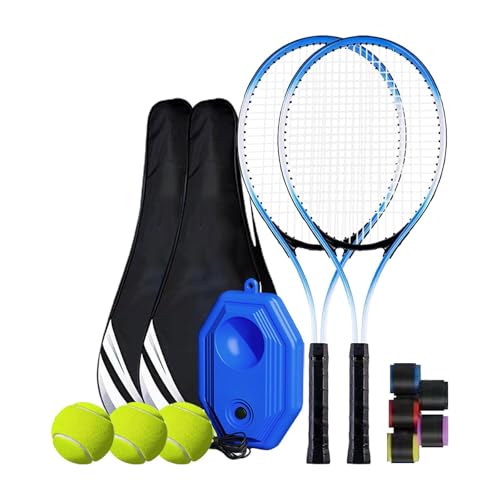 Perfeclan Tennis Train Ball Tennis Rebounder Set Leichtes Selbsttraining Solotraining für Übungen Spielen Indoor Outdoor, c von Perfeclan