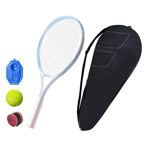 Perfeclan Tennistrainer, Tennisgerät mit Schläger-Trainingstool, einzelnes Tennis-Rebounder-Set für Garten, Innen- und Außenbereich, Stadion, Blau von Perfeclan