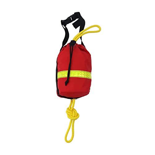 Perfeclan Wurfsack für mit Seil, 21 m tragbarer Rettungssack für Wassersport, Schwimmen, Kanufahren, Bootfahren, Kajak, Rot von Perfeclan